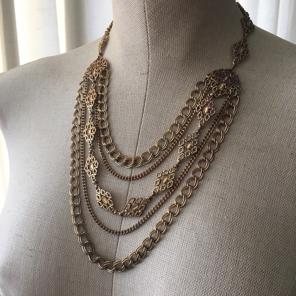 Banana Republic Goldtone Statement Necklace